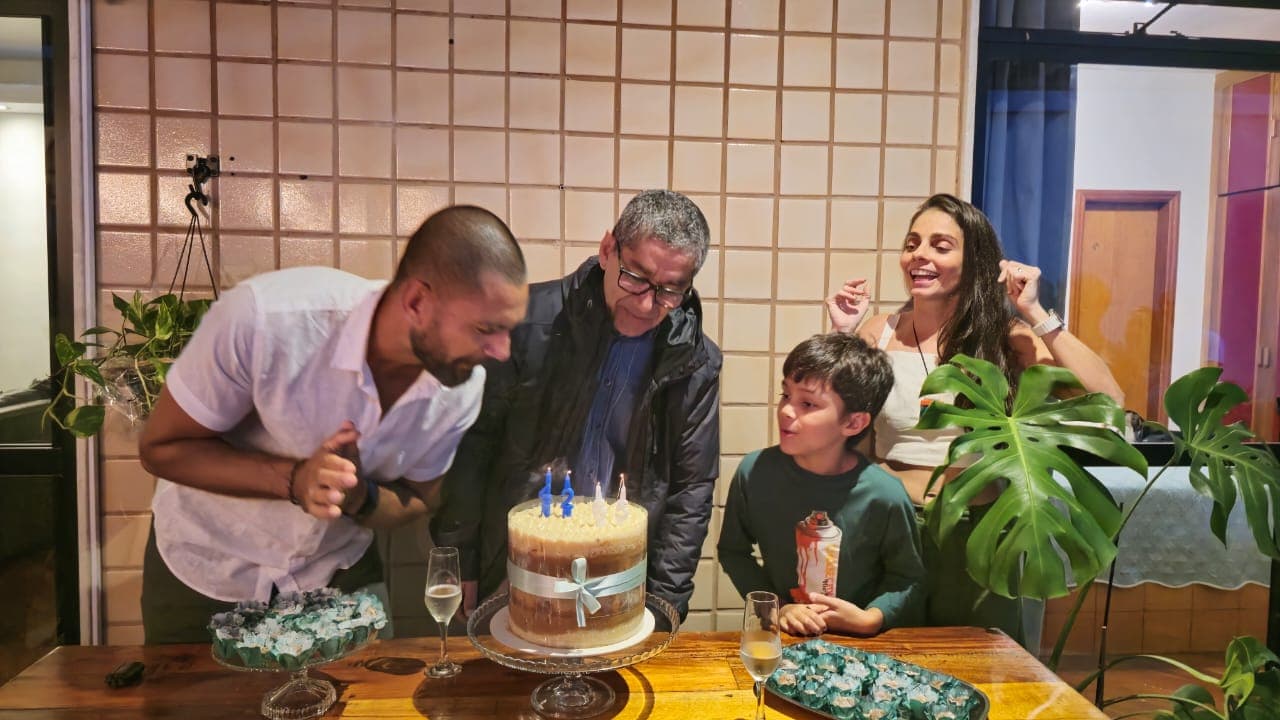 Rafael e Jorge celebram aniversário em família
