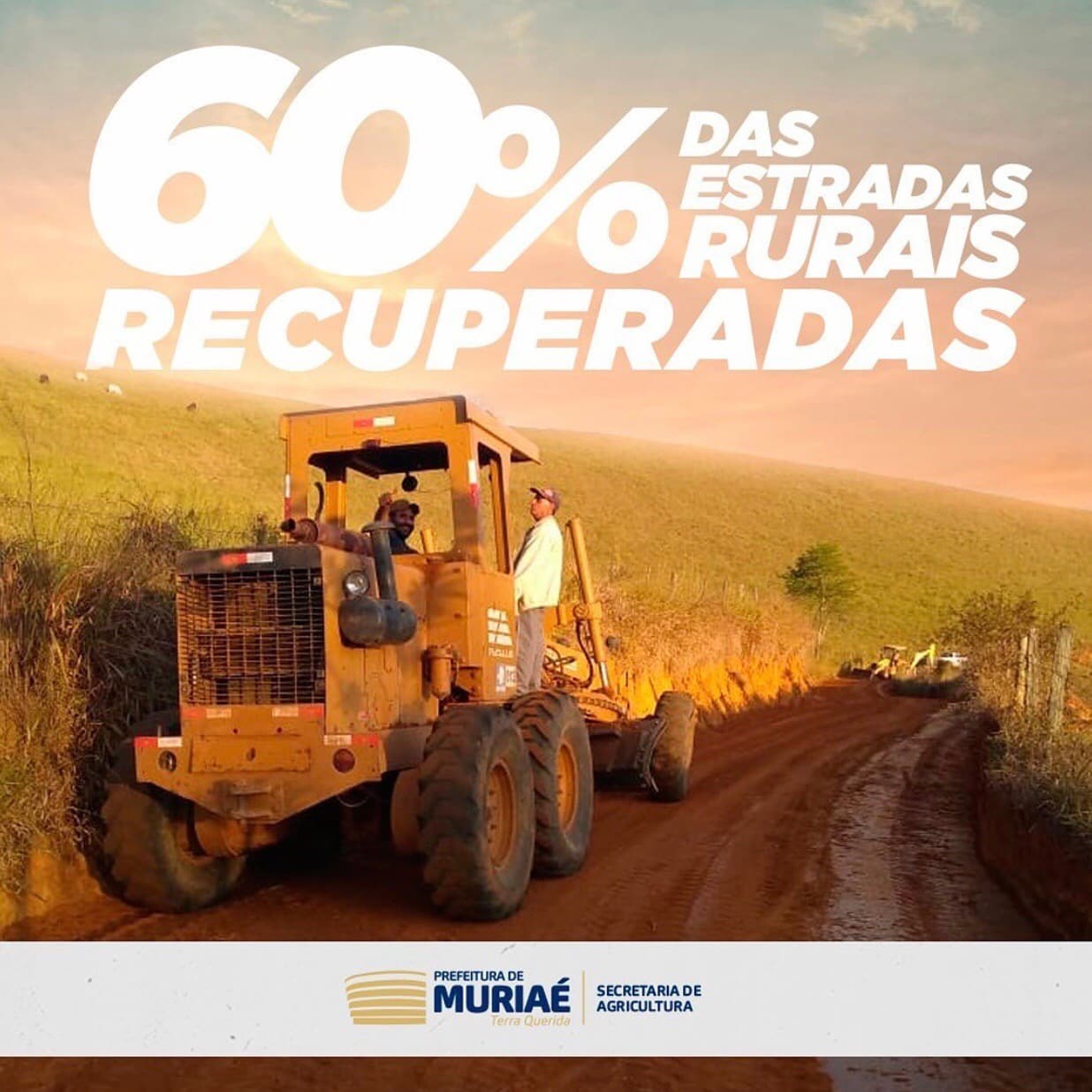 60% das estradas rurais foram recuperadas